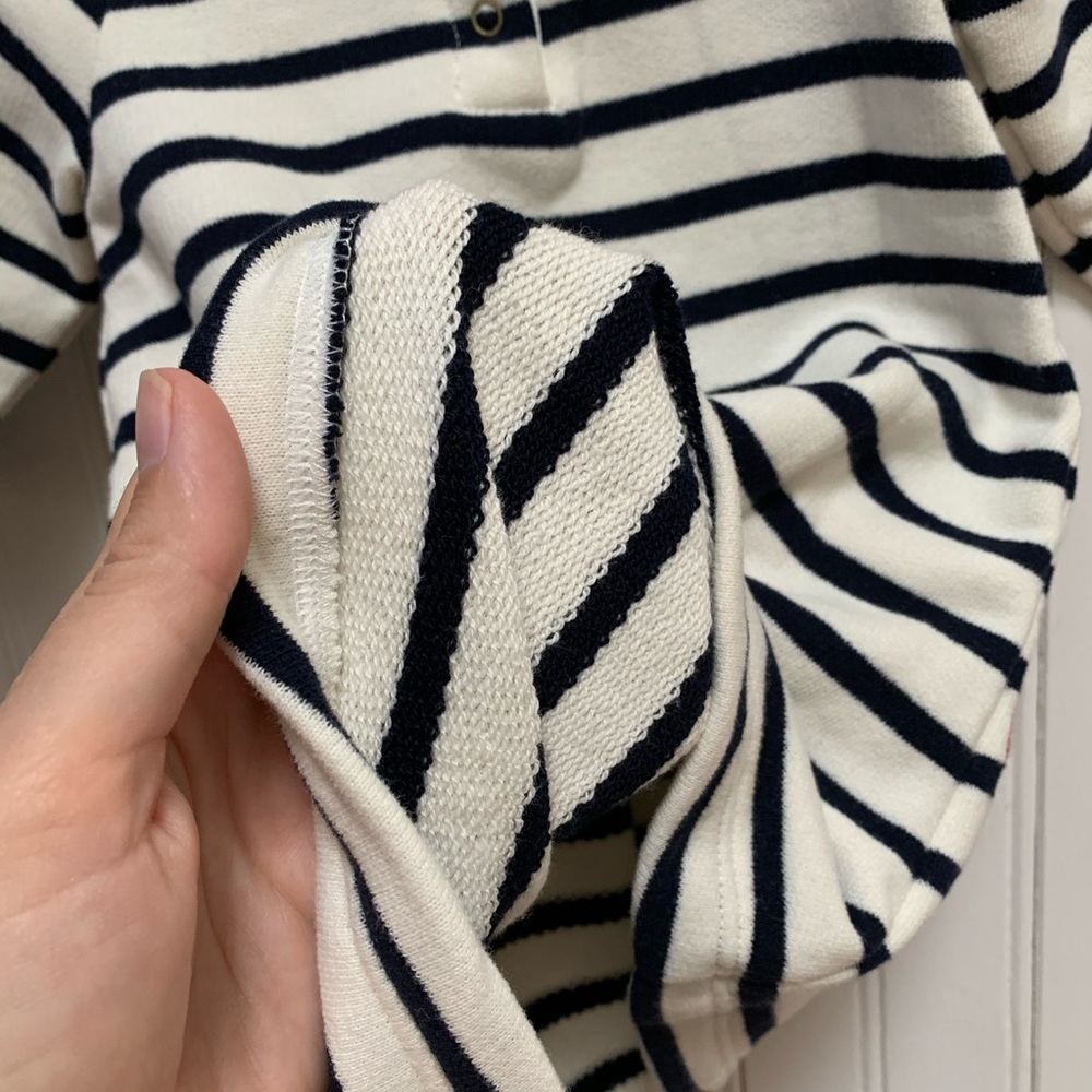 Petit Bateau Nautical Knit Baby Girl Dress Striped - Picture 6 of 7